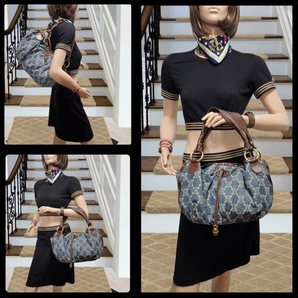 Céline Denim Hobo Shoulder Bag - Picture 10 of 17